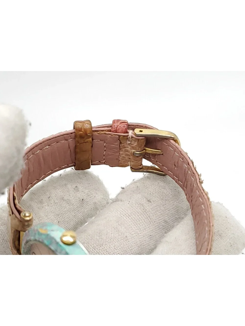 Peniel Quartz Watch Women New Battery Pink Dial Round 30mm